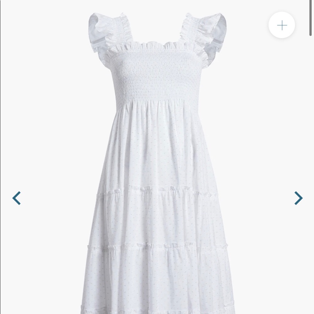 Hill House Ellie Nap Dress Semi-Sheer Swiss Dot M